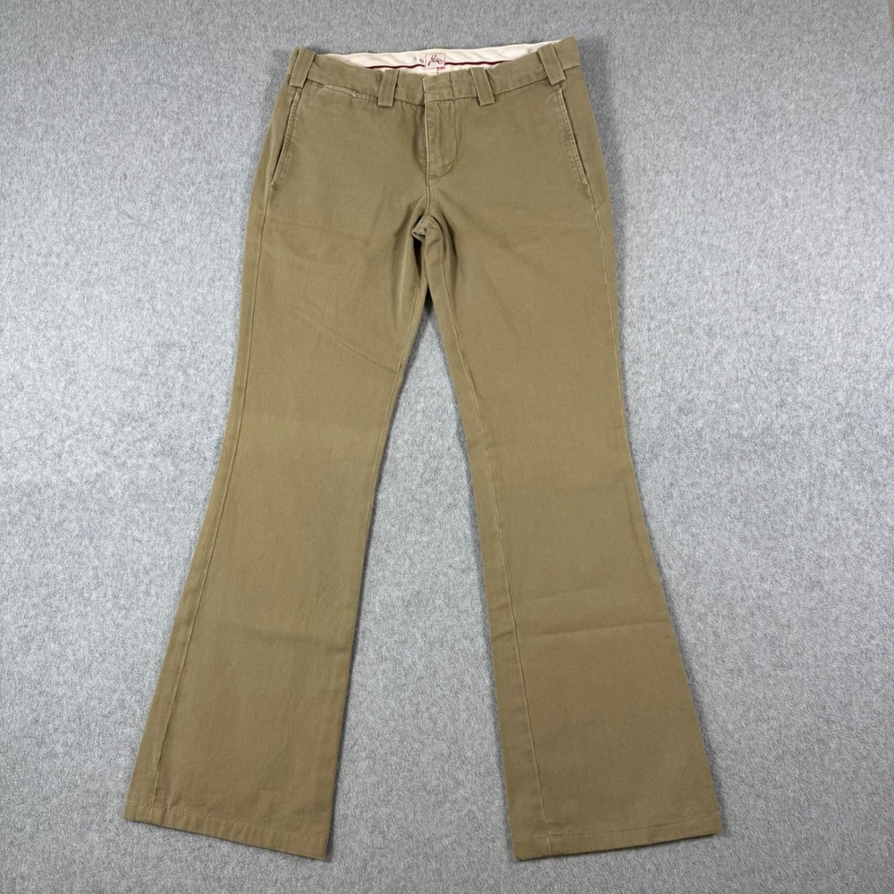 Y2K Joie Pants Womens Tan Khaki Flare Leg Chino Trousers Made in‎ USA Size 2